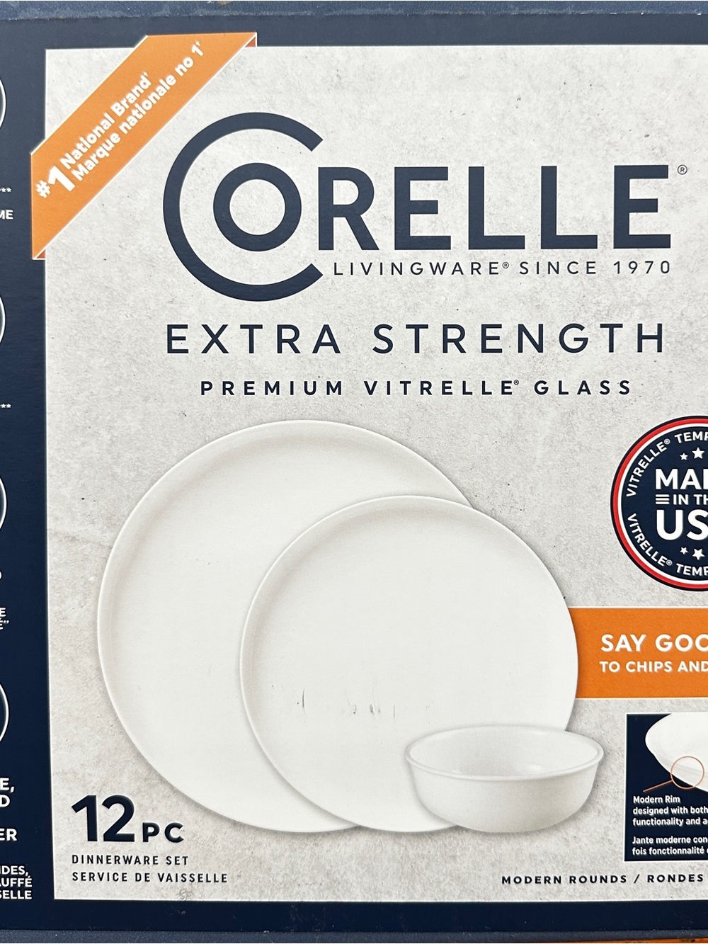 Corelle White 12-Piece Dinnerware Set - Extra Strength